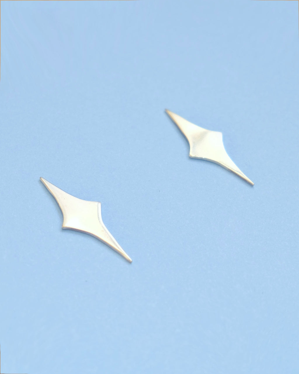 Long Star Stud Earrings