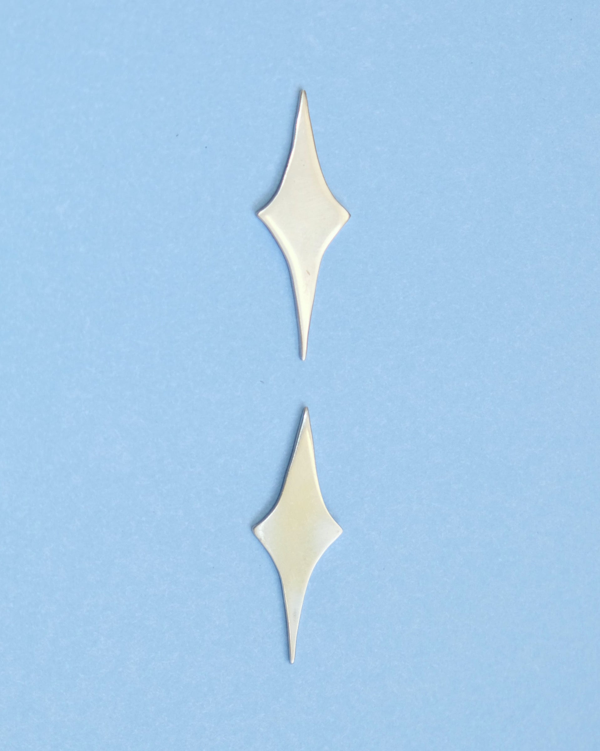 Long Star Stud Earrings