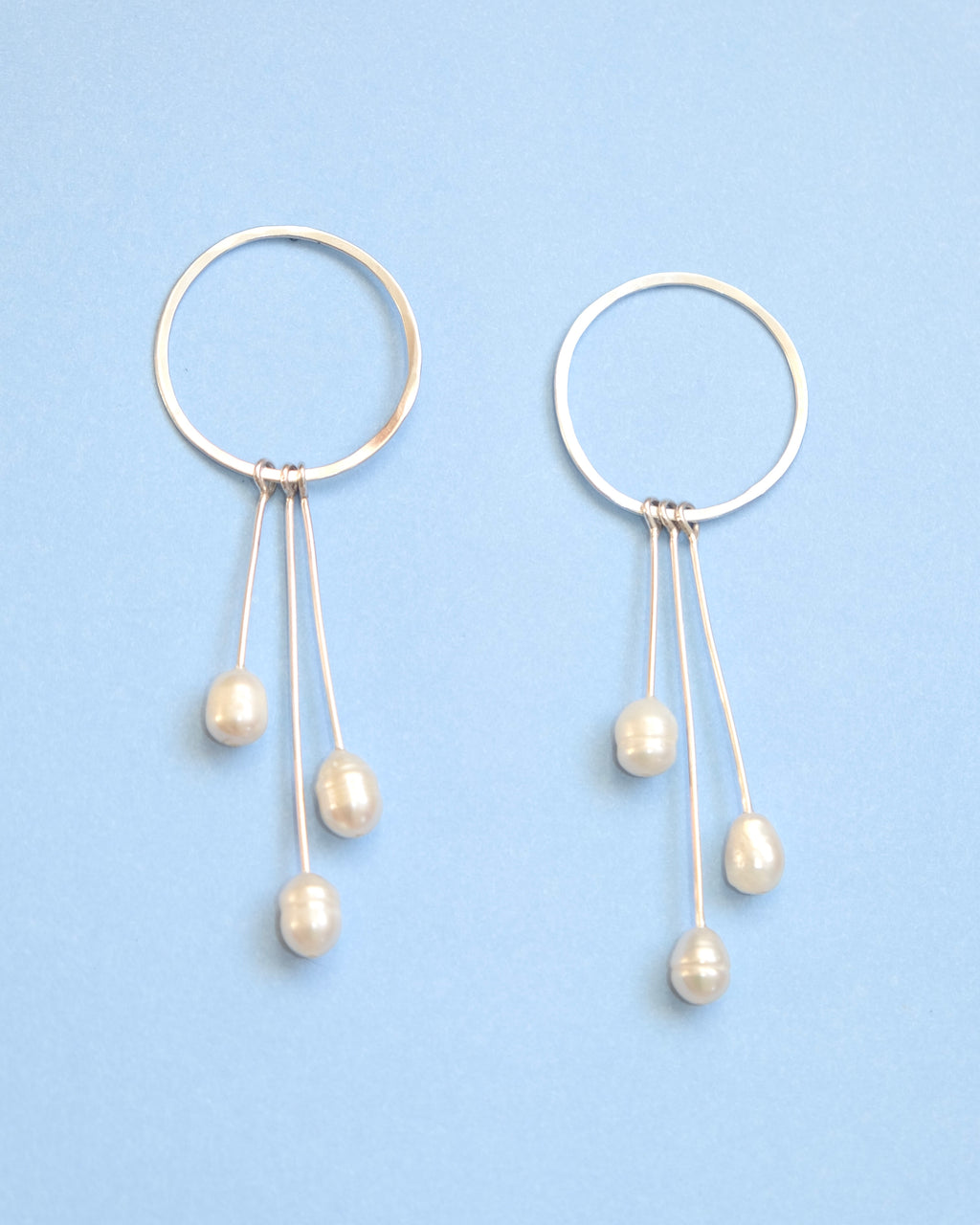 Pearl Circle Earrings