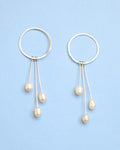 Pearl Circle Earrings