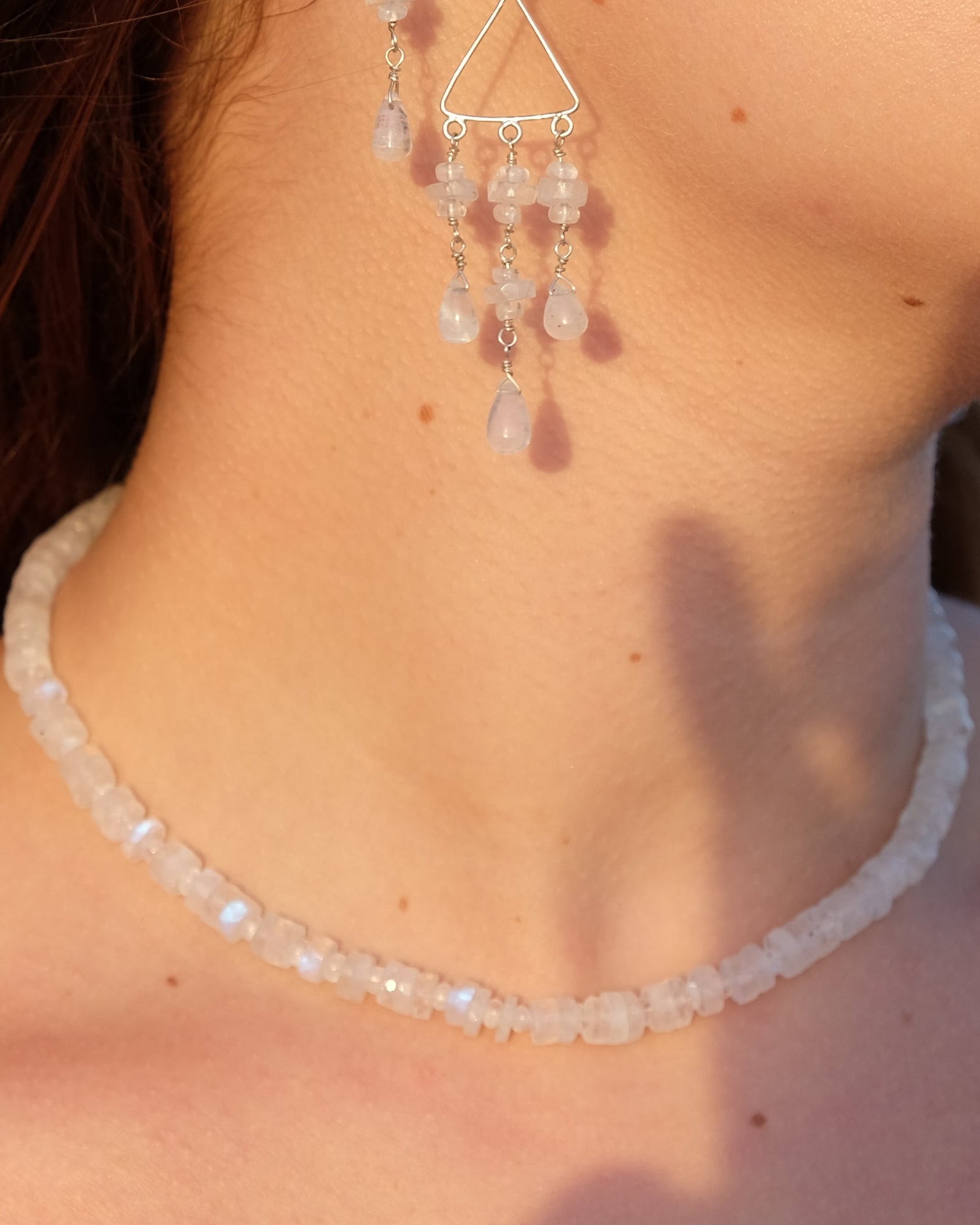 Moonstone Beaded Necklace