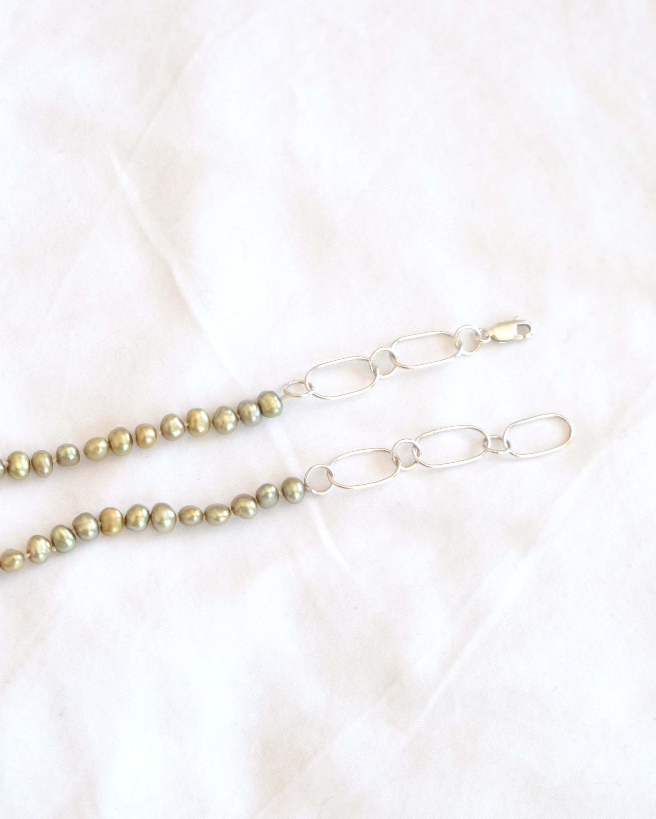 Green Freshwater Pearl Necklace