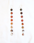 Orange Agate Long Long Earrings