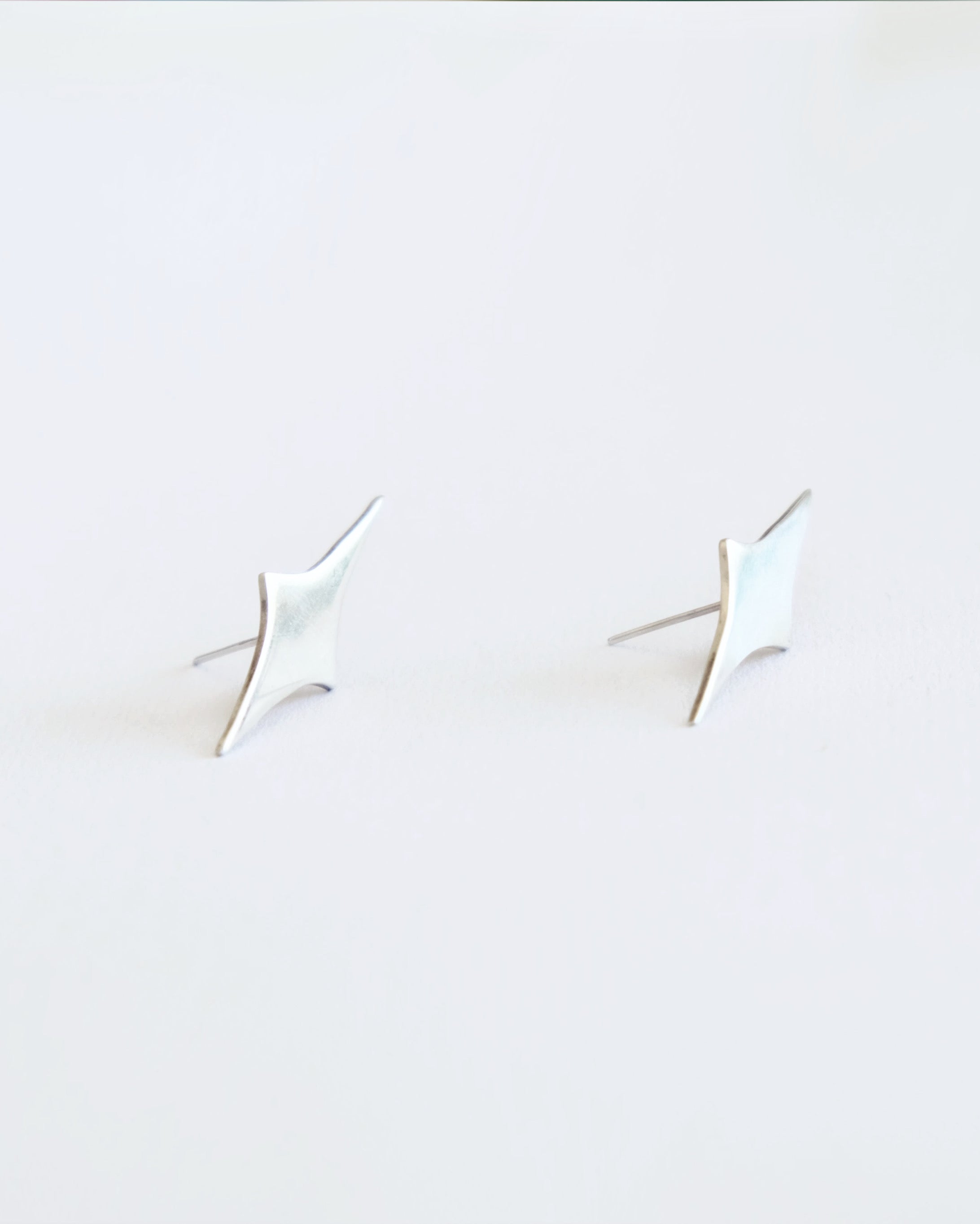 Long Star Stud Earrings
