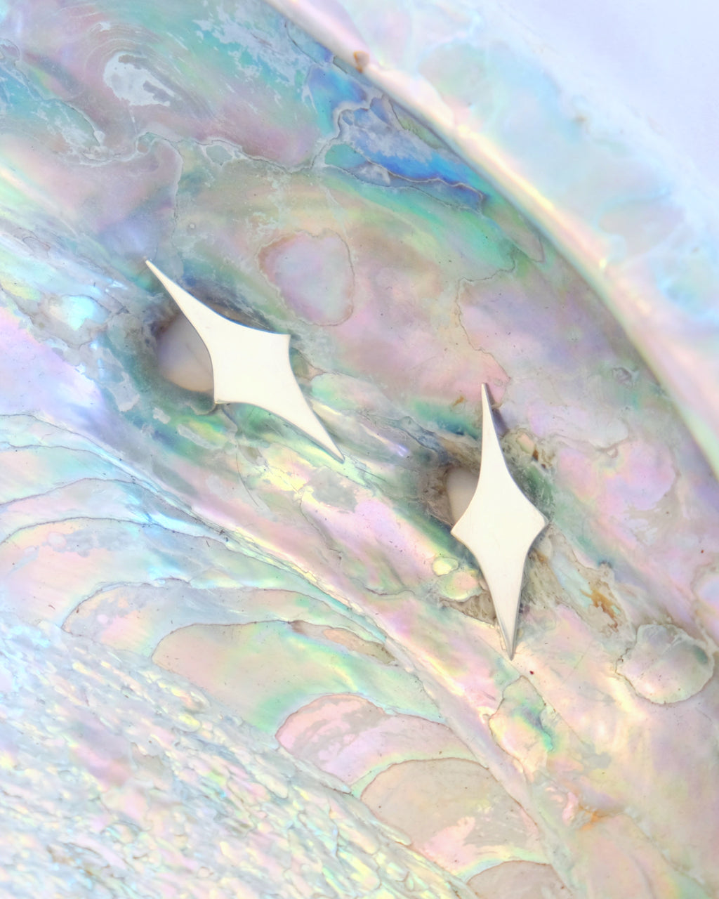 Long Star Stud Earrings