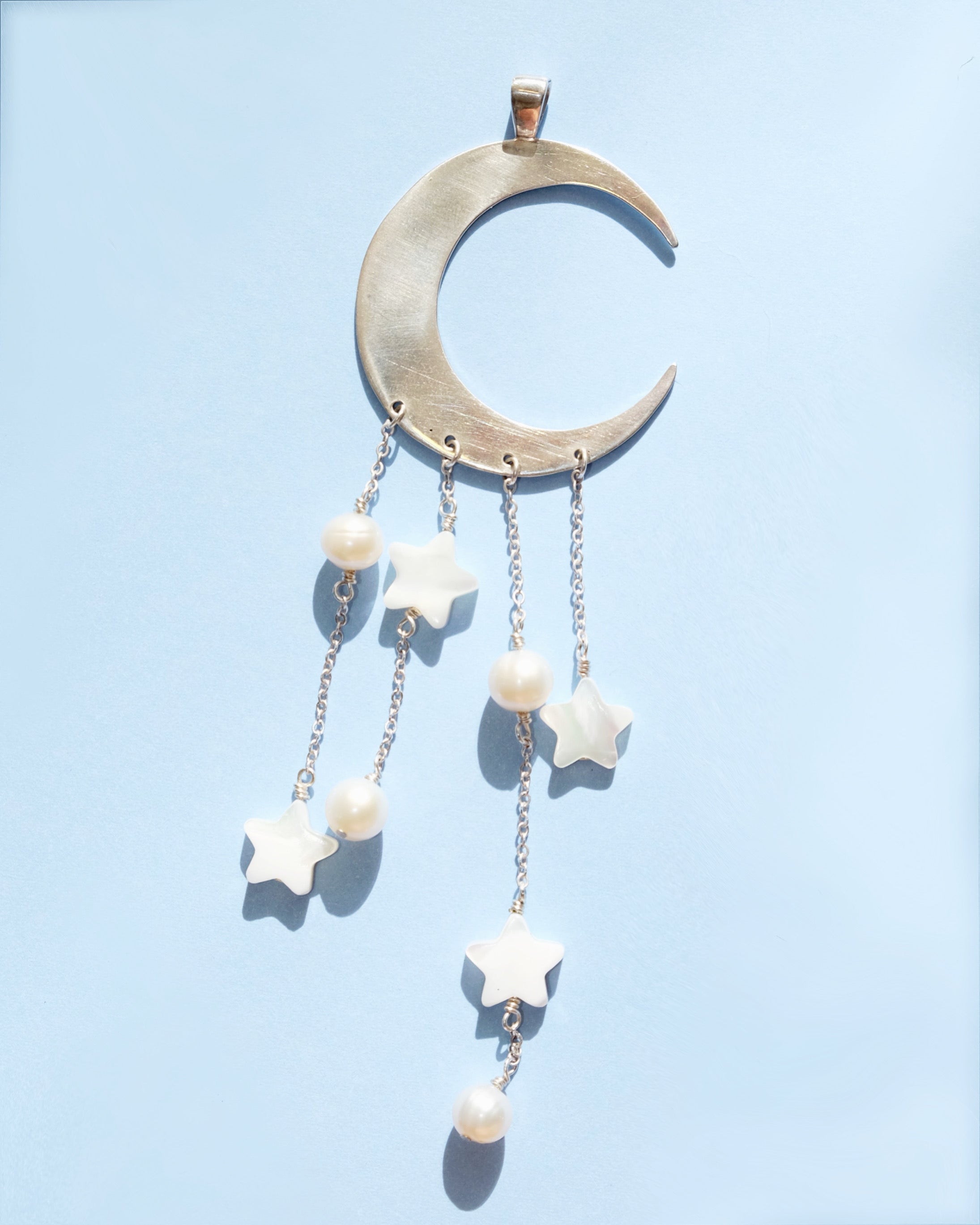 Crescent Moon Pearl Pendant