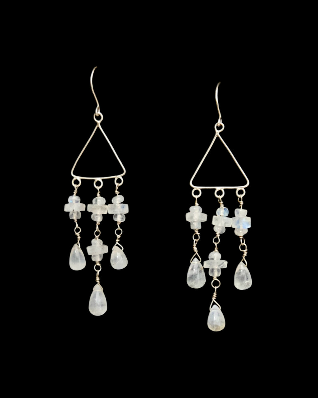 Moonstone chandelier earrings