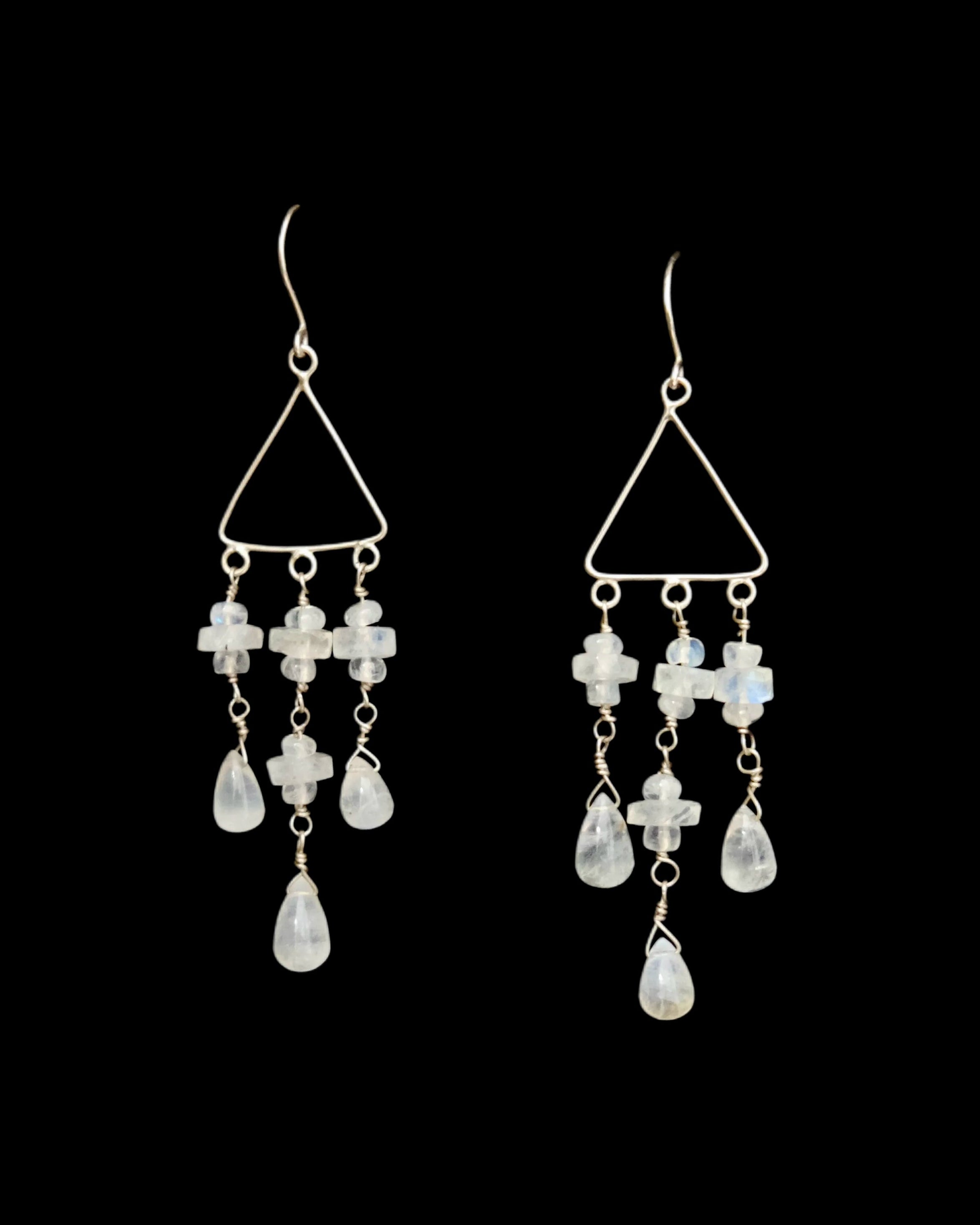 Moonstone chandelier earrings